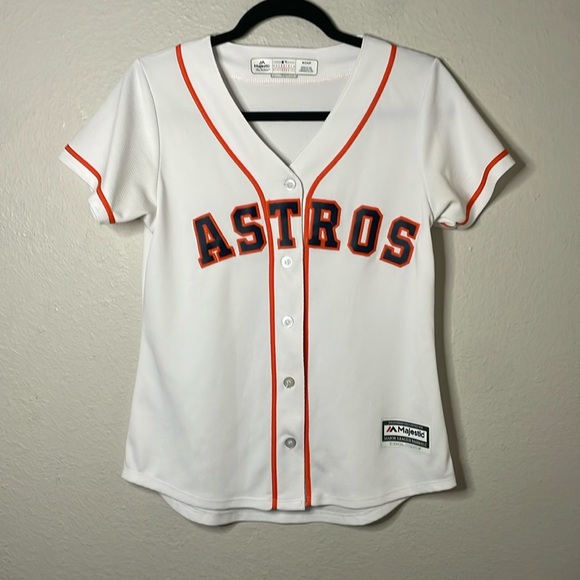 Majestic Tops - HOUSTON ASTROS Majestic Cool Base Women's White Jersey Large Blank Altuve Pena S
